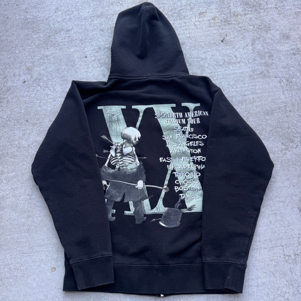 My Chemical Romance 2025 North American Stadium Tour Zip Hoodie Black Mens Small